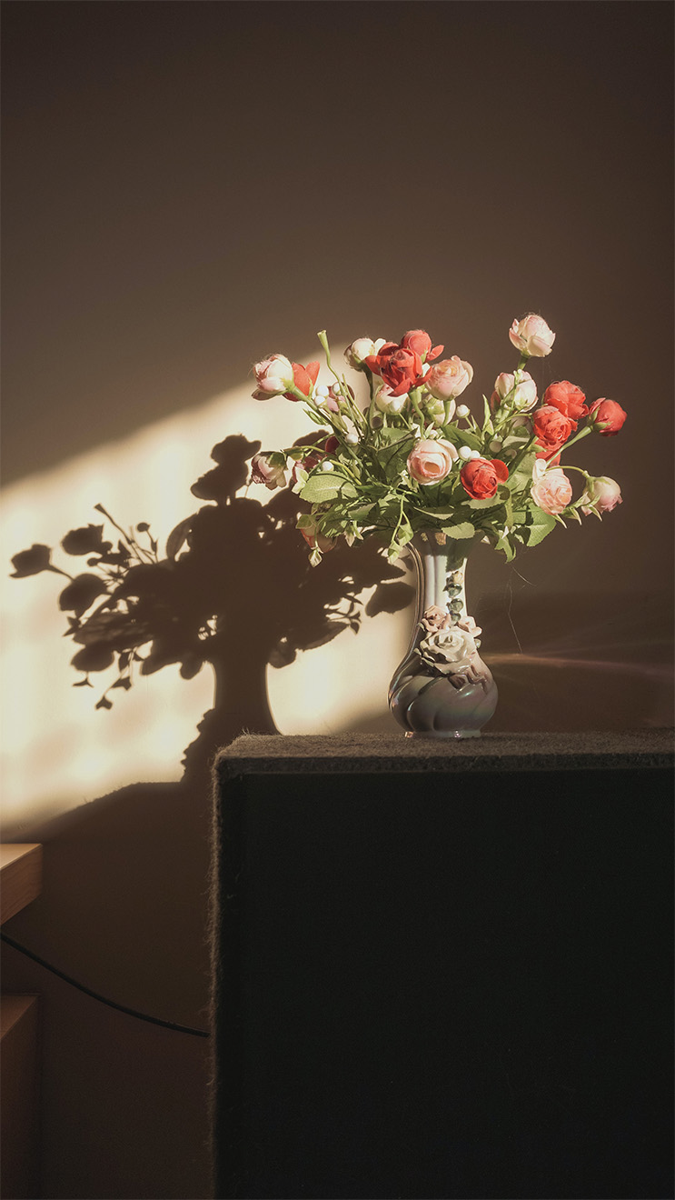 flowers on table