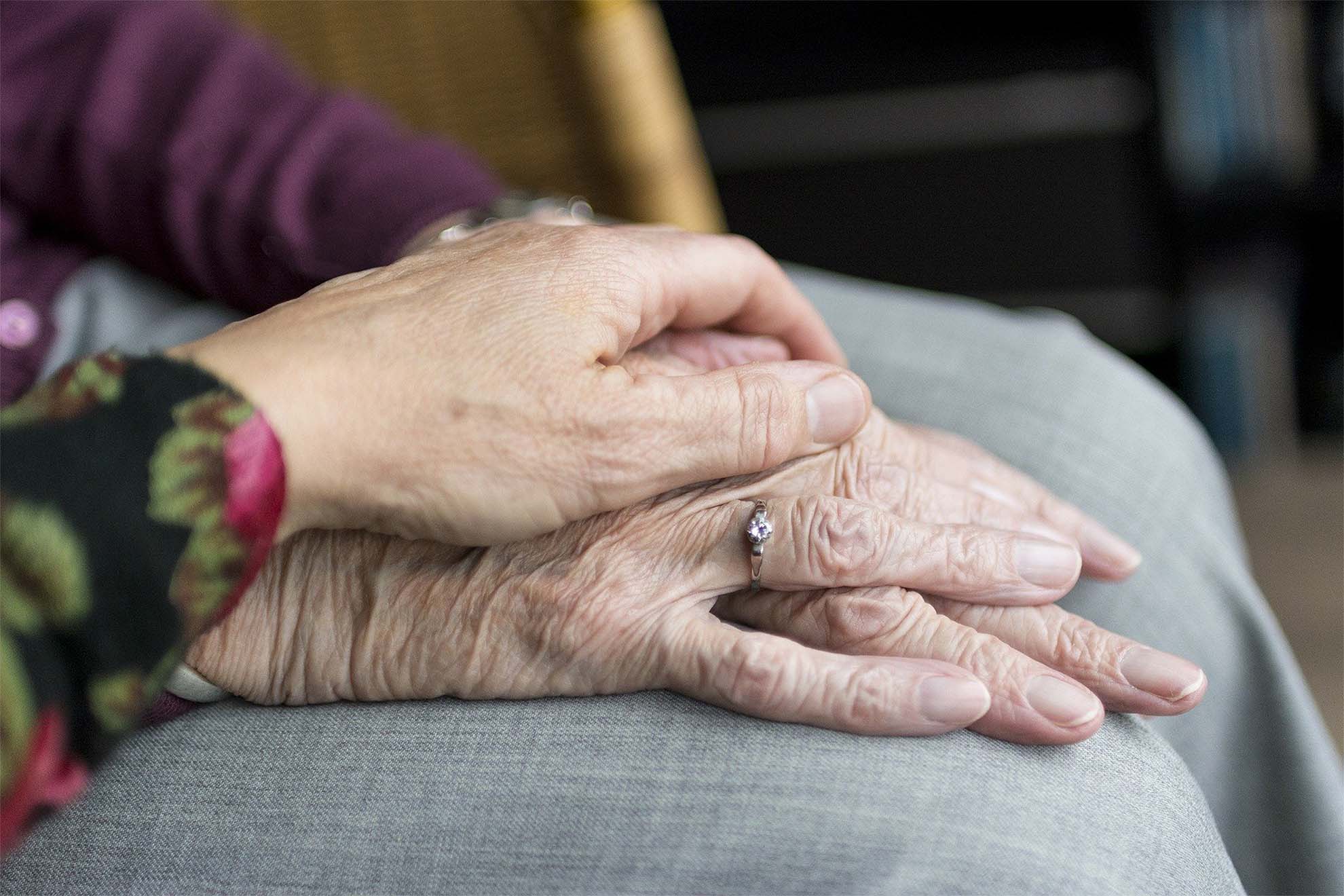 carers hands resident